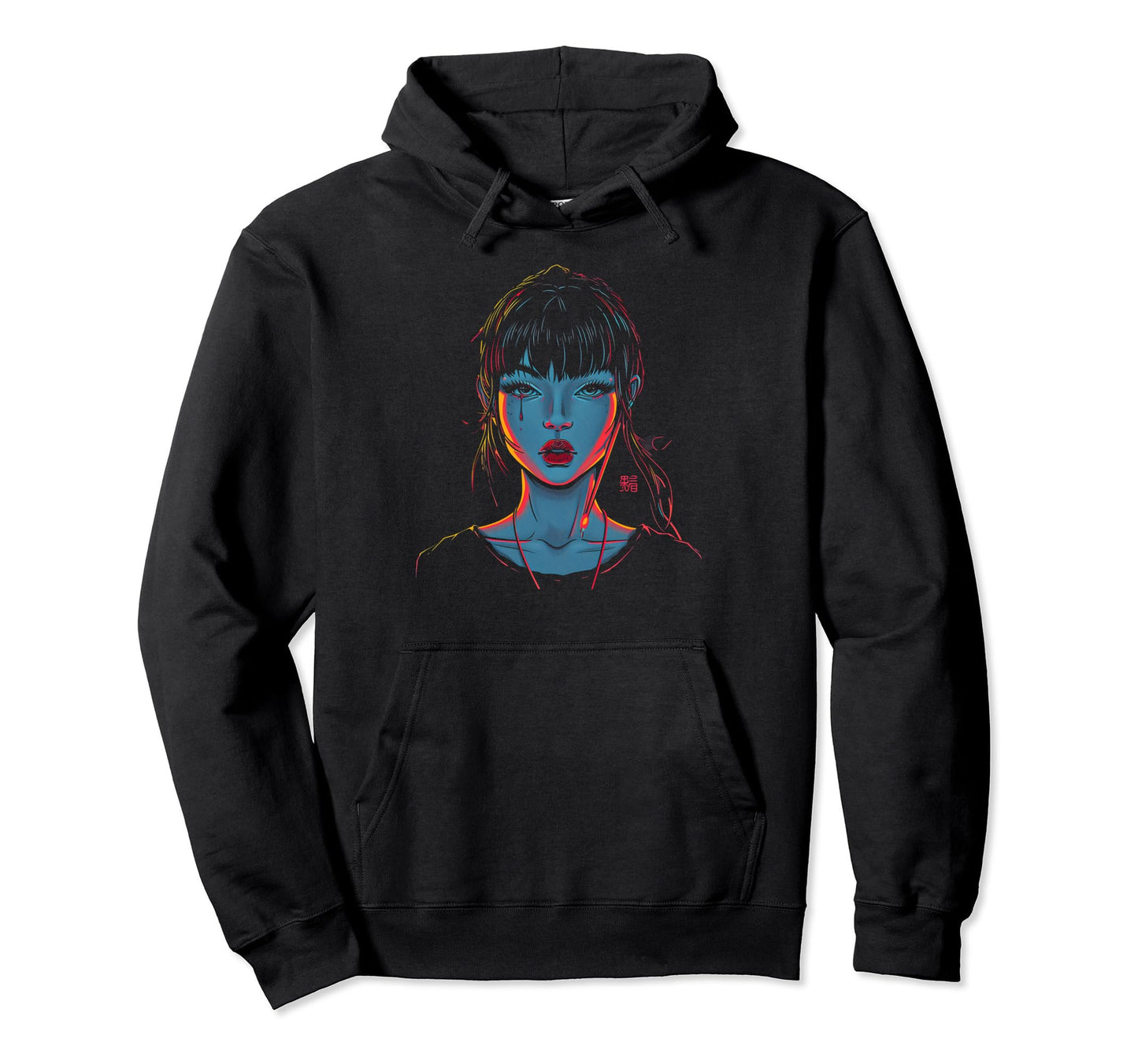 Goth Grunge Demon Anime Waifu Horror Hoodie - Fun Novelty Design Unisex - T-Shirt, Sweatshirt, Hoodie