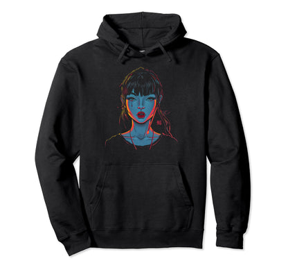Goth Grunge Demon Anime Waifu Horror Hoodie - Fun Novelty Design Unisex - T-Shirt, Sweatshirt, Hoodie