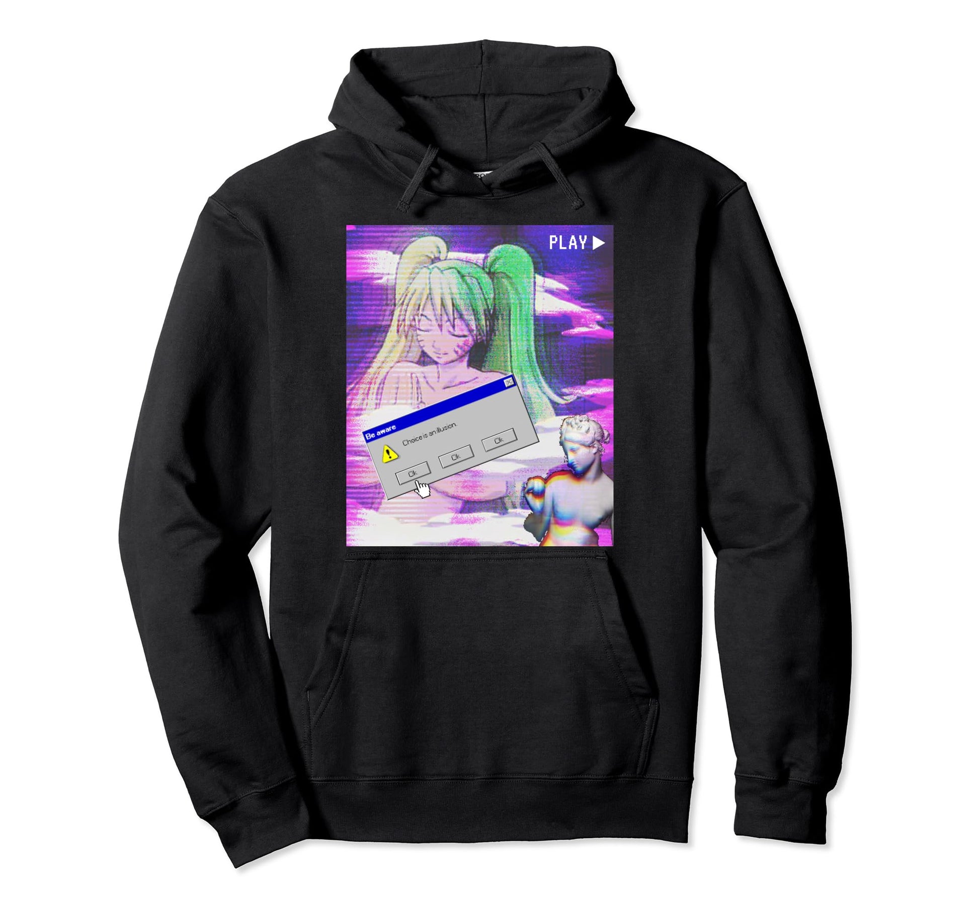 Vaporwave Aesthetic Japanese Anime Hoodie - Casual Everyday Wear Men Women - T-Shirt, Sweatshirt, Hoodie