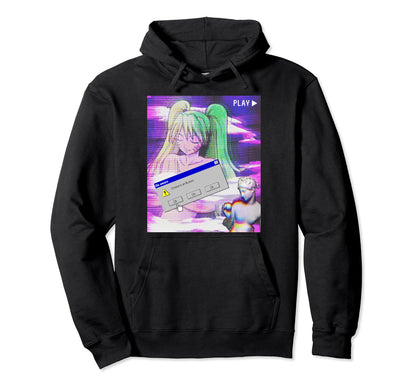 Vaporwave Aesthetic Japanese Anime Hoodie - Casual Everyday Wear Men Women - T-Shirt, Sweatshirt, Hoodie