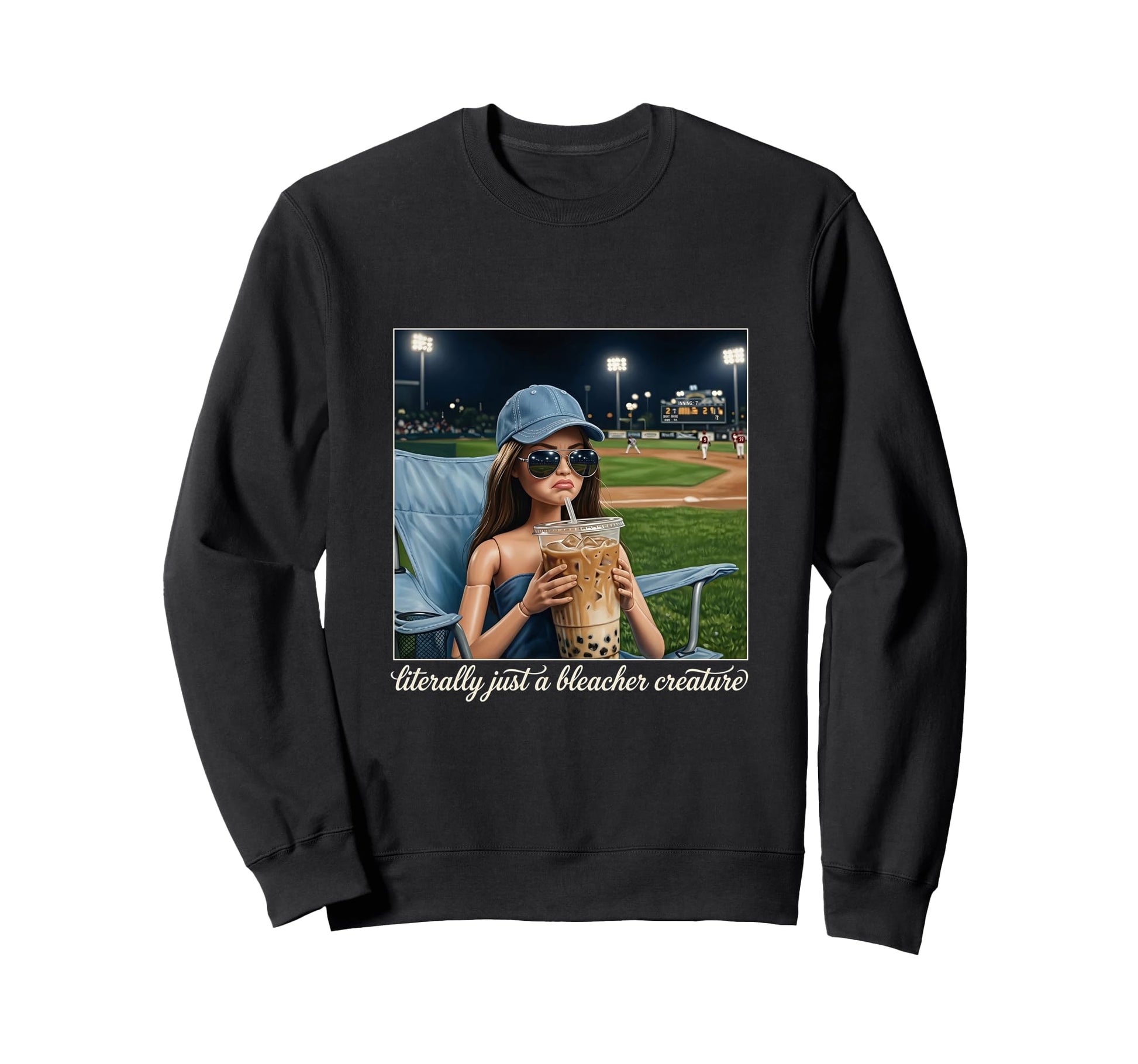 Bleacher Creature Softball Sweatshirt - Casual Everyday Wear for Adults - T-Shirt, Sweatshirt, Hoodie