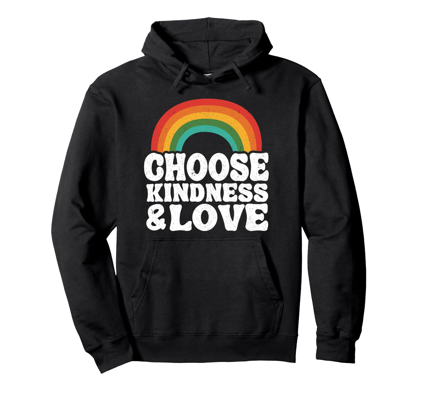 Anti Bullying Rainbow Peace Hippie Hoodie - Aesthetic Graphic Unisex - T-Shirt, Sweatshirt, Hoodie