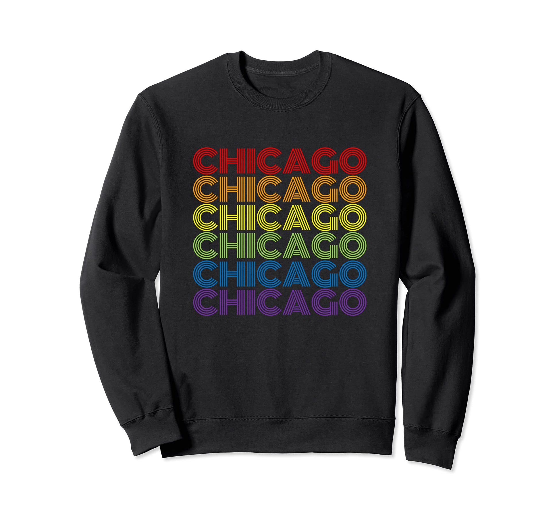 Chicago Rainbow Sweatshirt - Fun Novelty Design Unisex - T-Shirt, Sweatshirt, Hoodie
