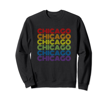 Chicago Rainbow Sweatshirt - Fun Novelty Design Unisex - T-Shirt, Sweatshirt, Hoodie