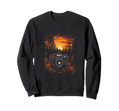 Photography Camera Forest Nature Sweatshirt - Minimalist Print Unisex - T-Shirt, Sweatshirt, Hoodie