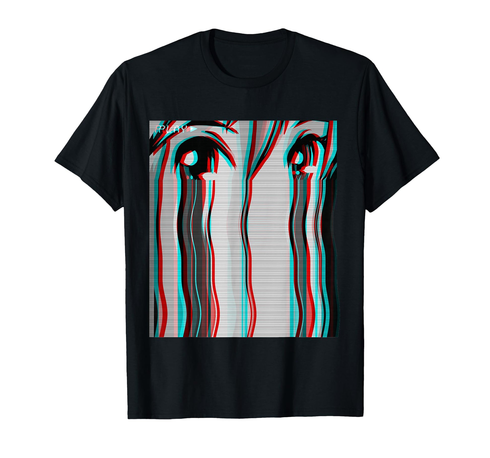 Sad Anime Harajuku Vaporwave T-Shirt - Custom Art Print Men Women - T-Shirt, Sweatshirt, Hoodie