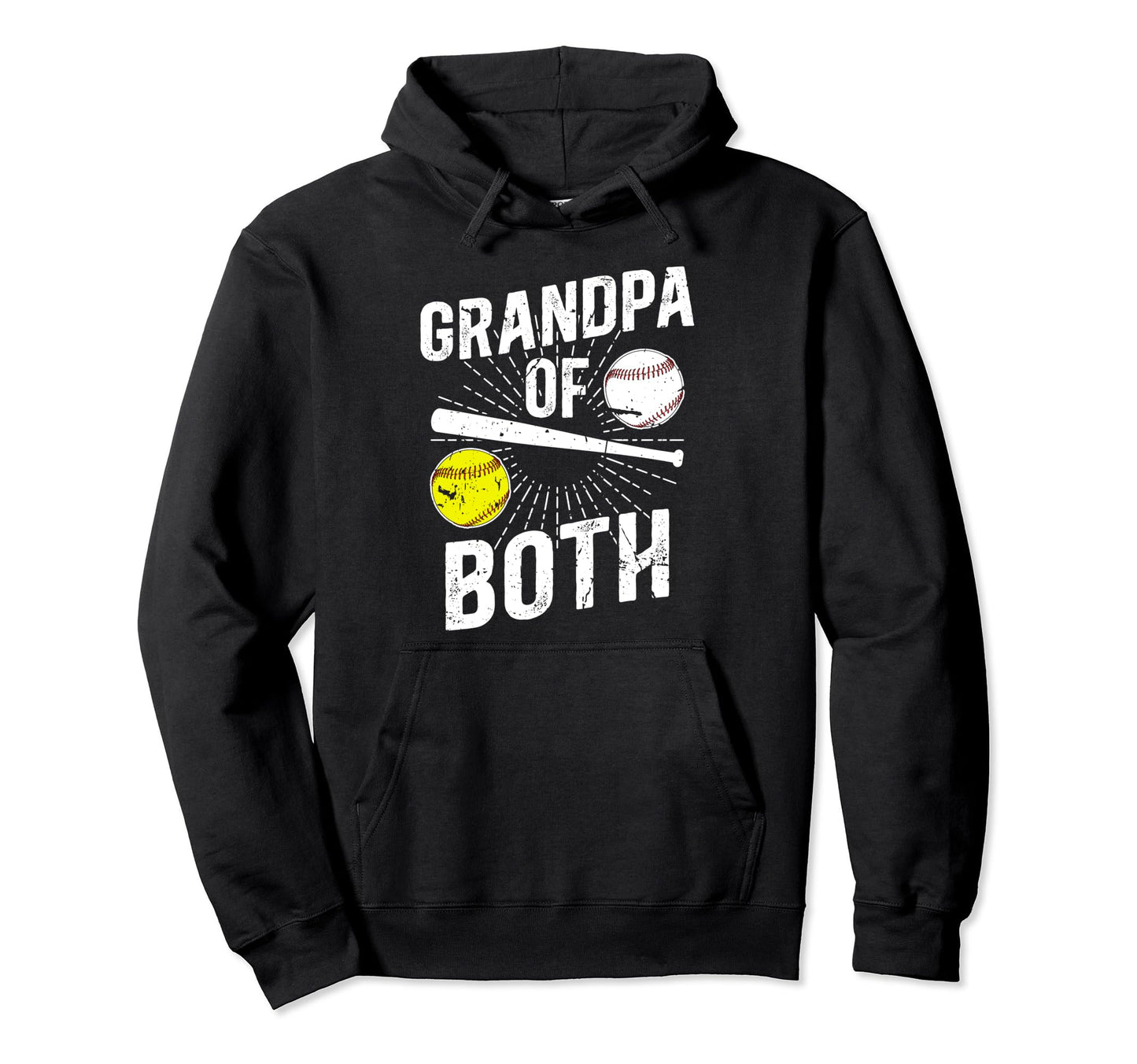 Grandpa Both Baseball Softball Hoodie - Streetwear Style for Adults - T-Shirt, Sweatshirt, Hoodie