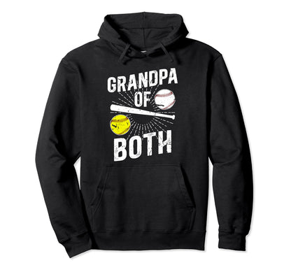 Grandpa Both Baseball Softball Hoodie - Streetwear Style for Adults - T-Shirt, Sweatshirt, Hoodie