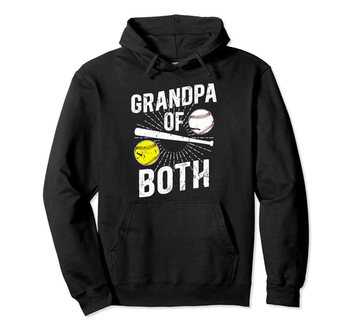 Grandpa Both Baseball Softball Hoodie - Streetwear Style for Adults - T-Shirt, Sweatshirt, Hoodie