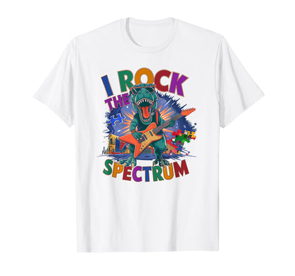 Awesome I Rock Spectrum Autism Dad T-Shirt - Aesthetic Graphic Men Women - T-Shirt, Sweatshirt, Hoodie