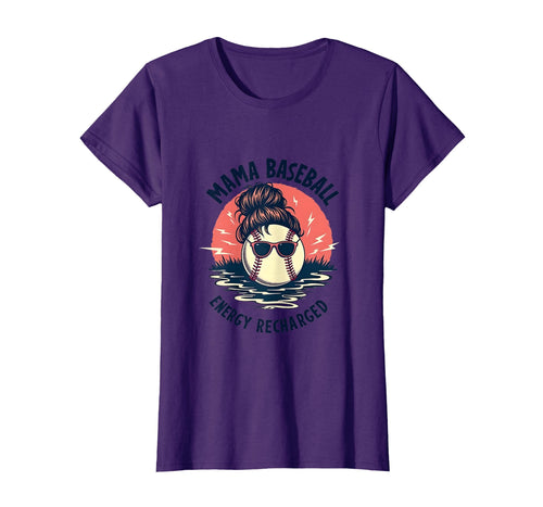 Mama Baseball Energy Recharged T-Shirt - Novelty Apparel Unisex - T-Shirt, Sweatshirt, Hoodie
