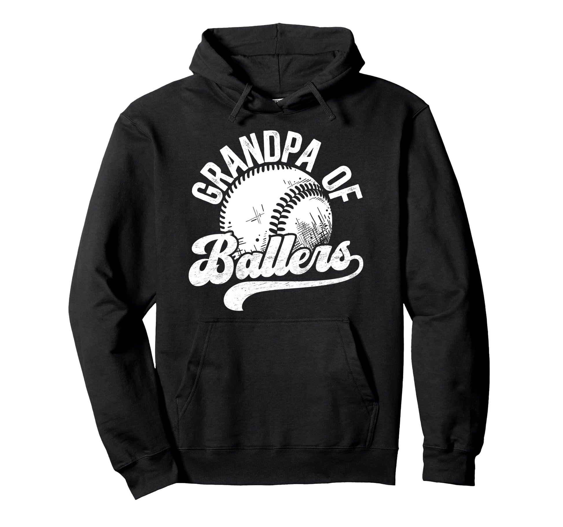 Grandpa Ballers Baseball Grandpa Hoodie - Minimalist Print Men Women - T-Shirt, Sweatshirt, Hoodie
