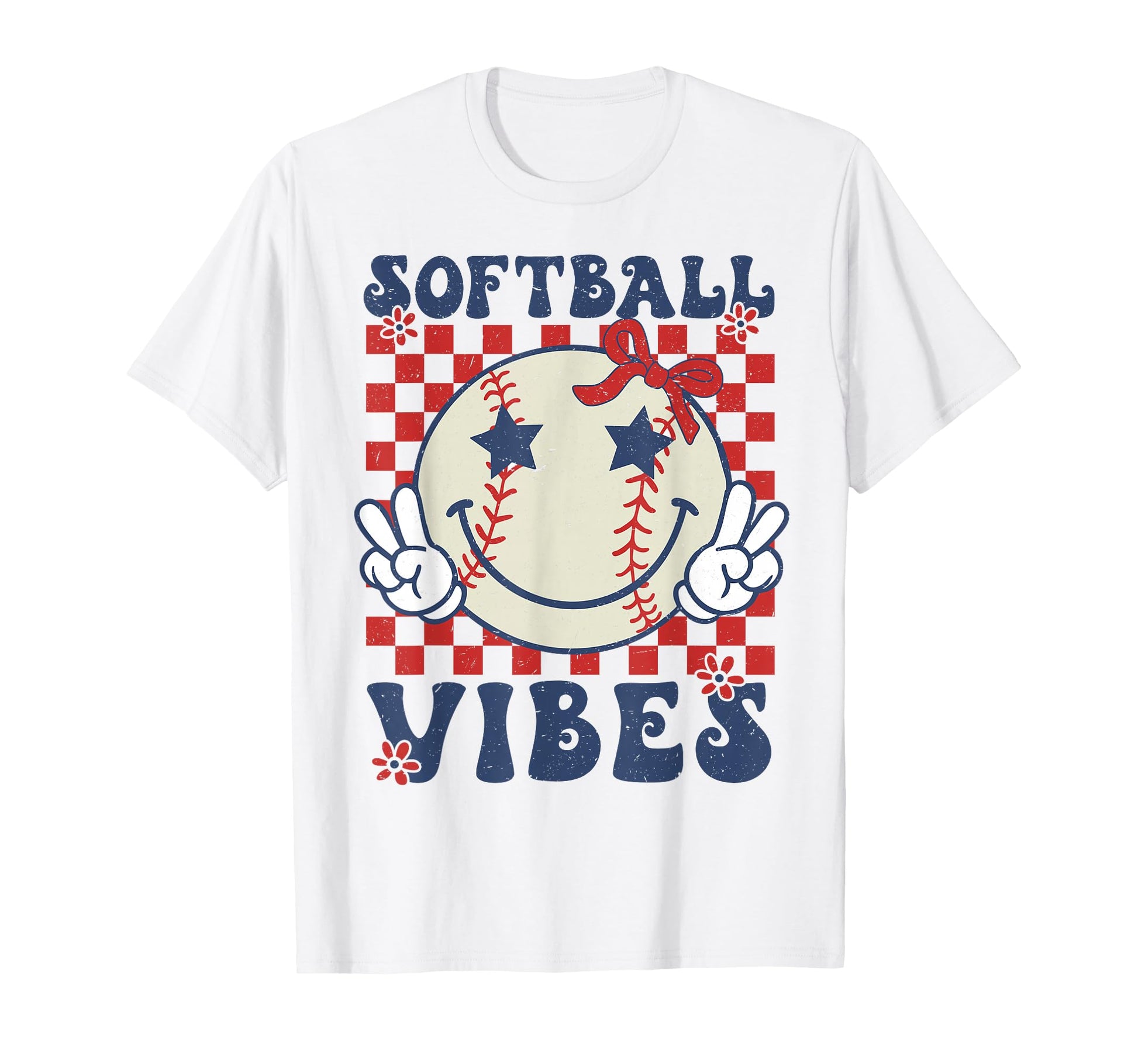 Softball Vibes Softball Baseball Groovy T-Shirt - Streetwear Style Unisex - T-Shirt, Sweatshirt, Hoodie