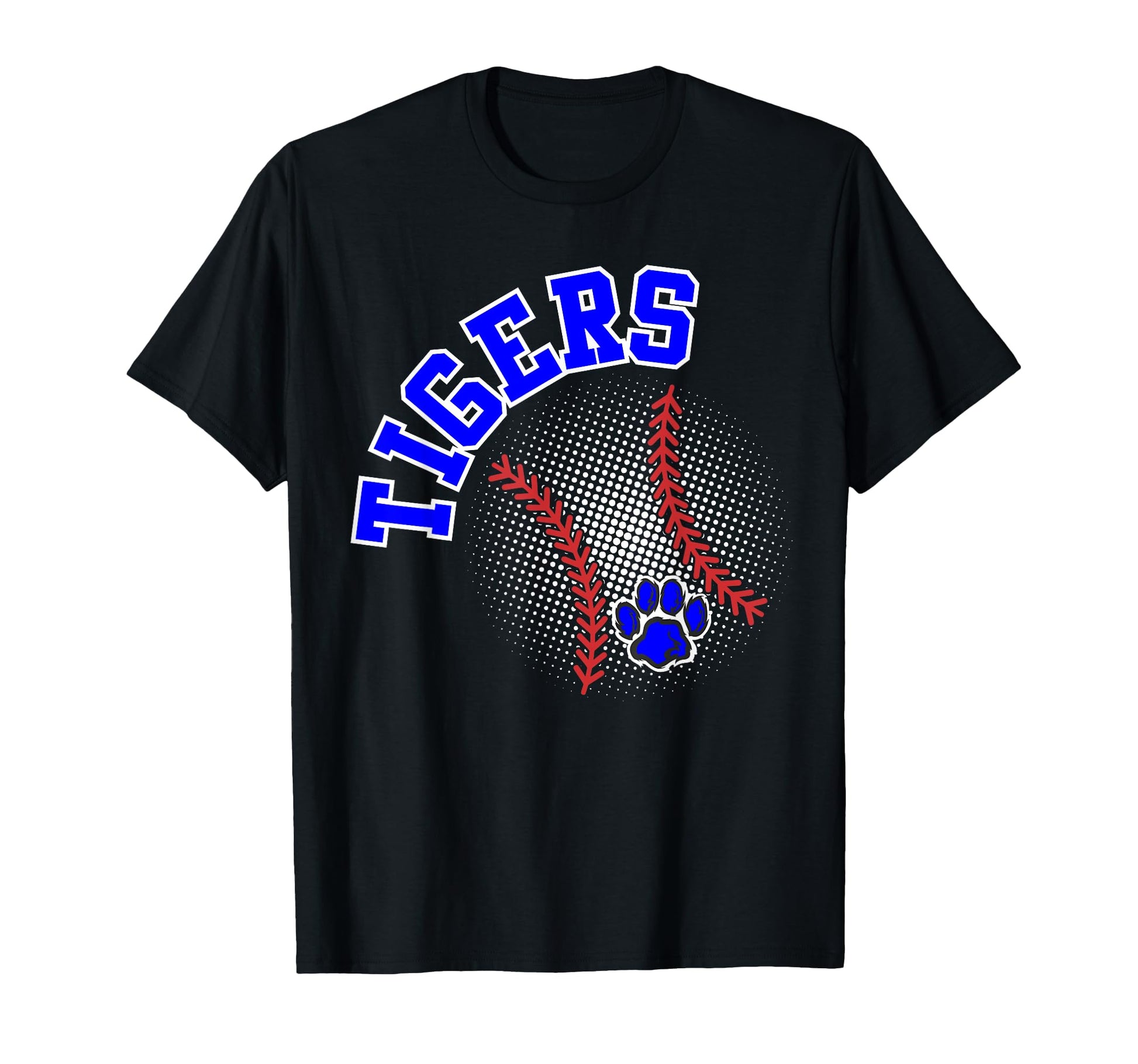 Tigers Baseball Mom Paw Blue Tigers T-Shirt - Casual Everyday Wear Unisex - T-Shirt, Sweatshirt, Hoodie