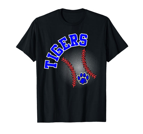 Tigers Baseball Mom Paw Blue Tigers T-Shirt - Casual Everyday Wear Unisex - T-Shirt, Sweatshirt, Hoodie