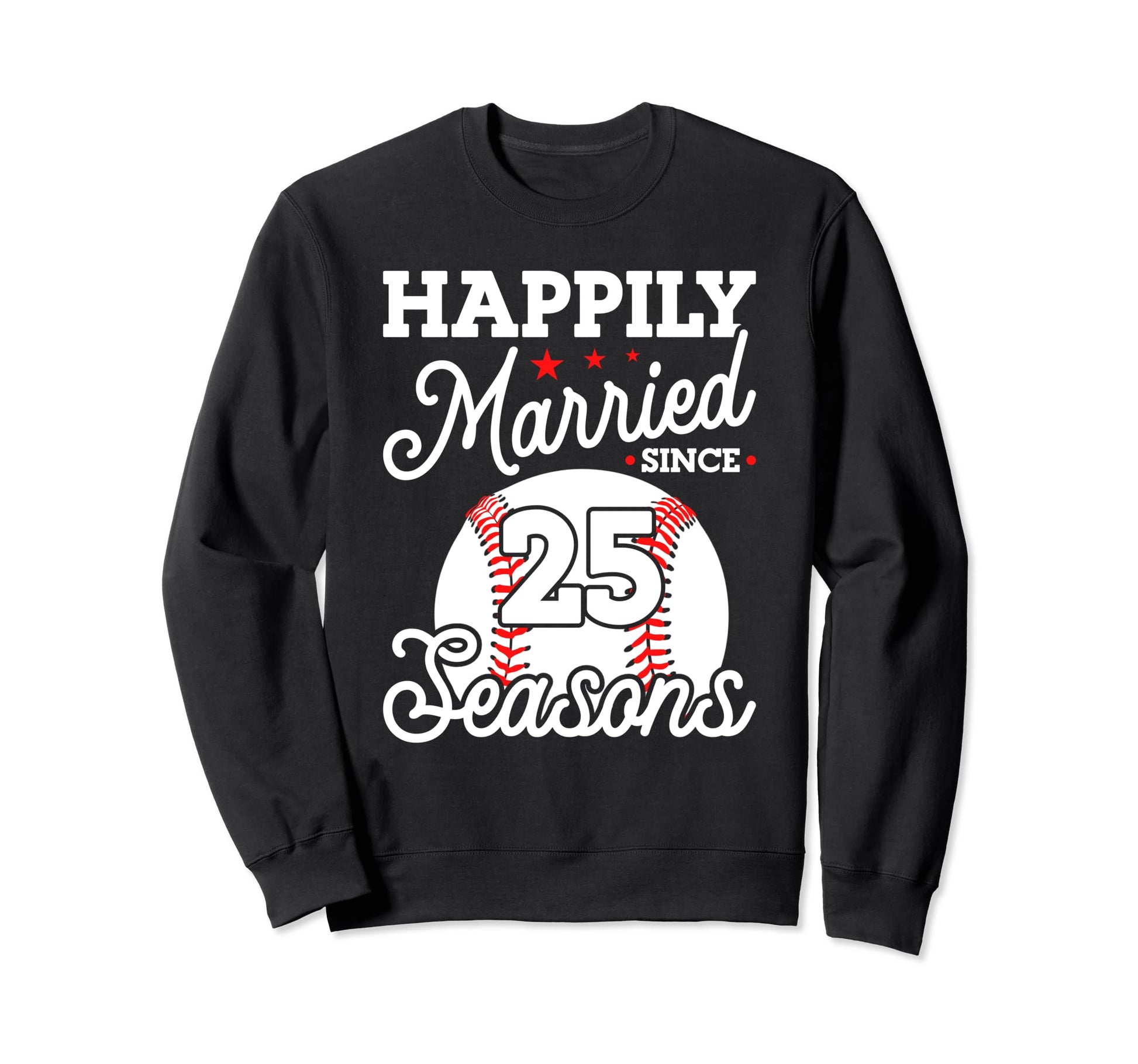 25Th Wedding Anniversary Baseball Sweatshirt - Minimalist Print for Adults - T-Shirt, Sweatshirt, Hoodie