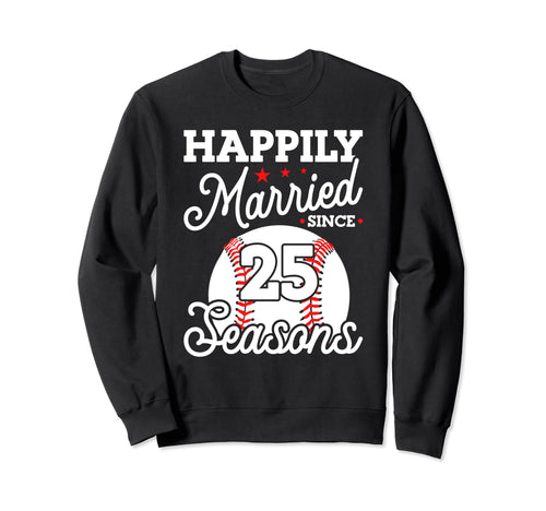25Th Wedding Anniversary Baseball Sweatshirt - Minimalist Print for Adults - T-Shirt, Sweatshirt, Hoodie