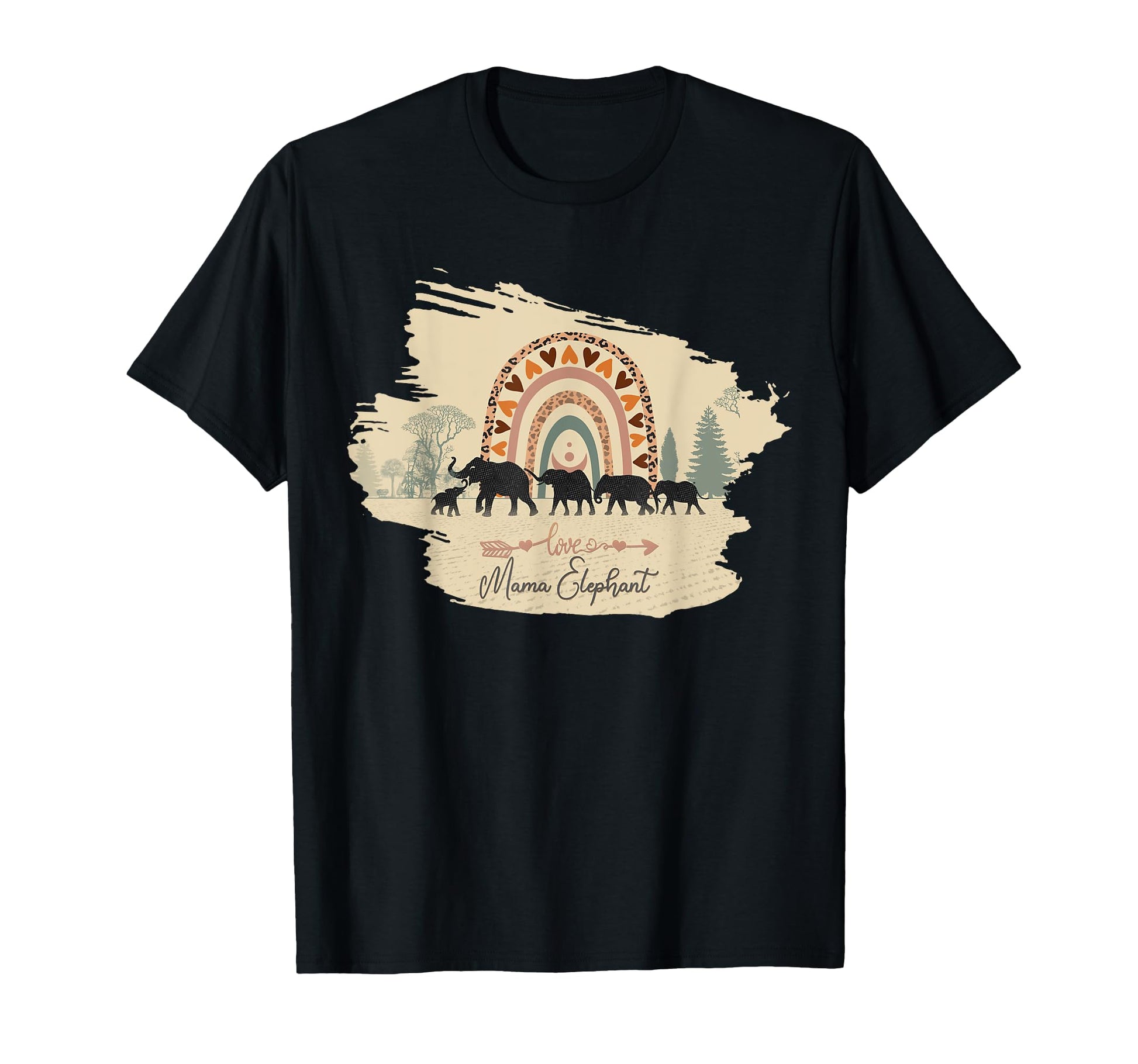 Mama Elephant Four Calves Rainbow T-Shirt - Casual Everyday Wear Men Women - T-Shirt, Sweatshirt, Hoodie