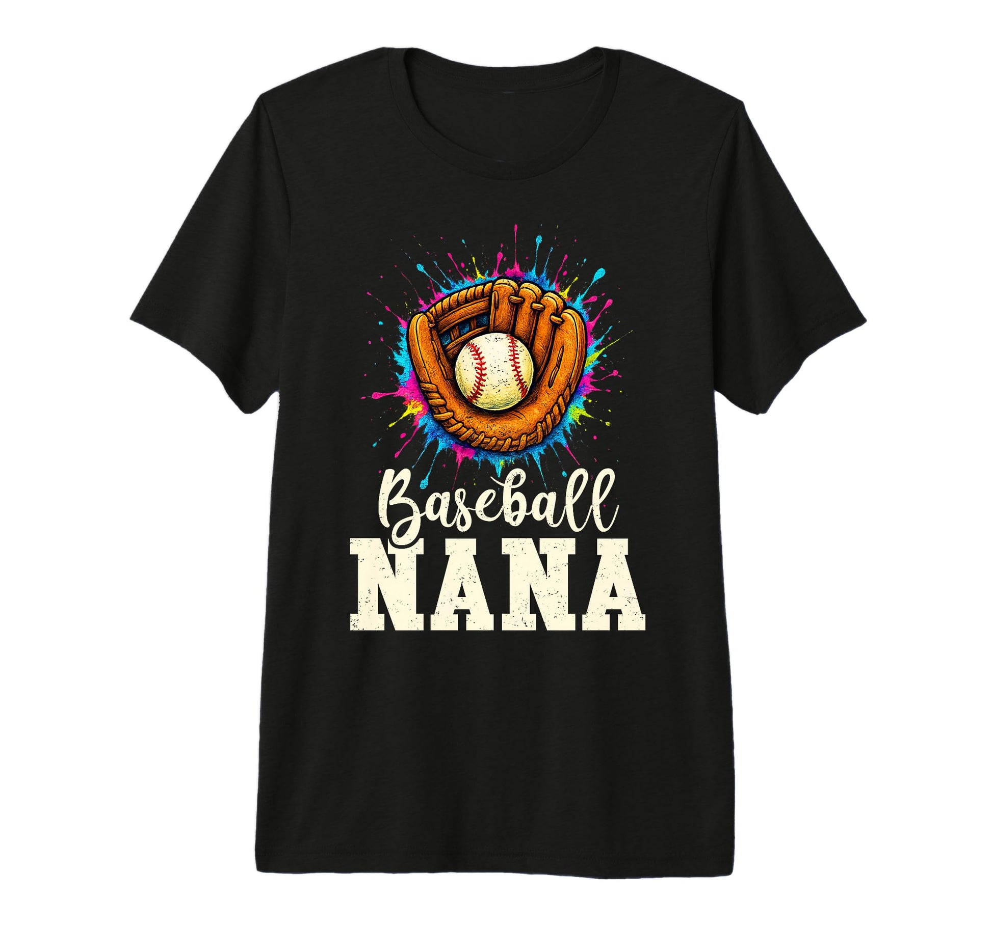 Baseball Nana Baseball Player Grandma T-Shirt - Custom Art Print Unisex - T-Shirt, Sweatshirt, Hoodie
