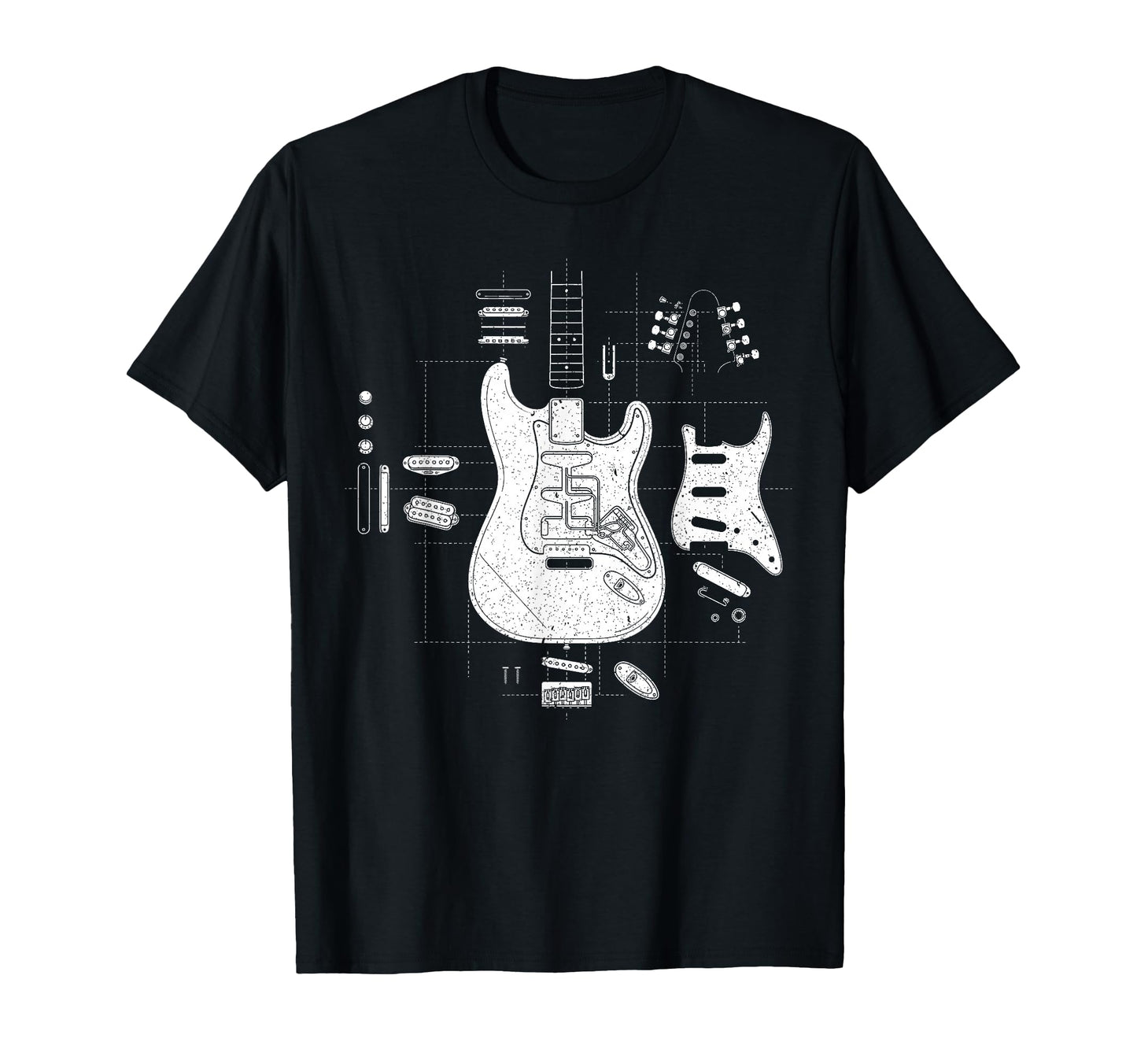 Rock Guitar Sketch Rock Music Lover T-Shirt - Aesthetic Graphic Men Women - T-Shirt, Sweatshirt, Hoodie