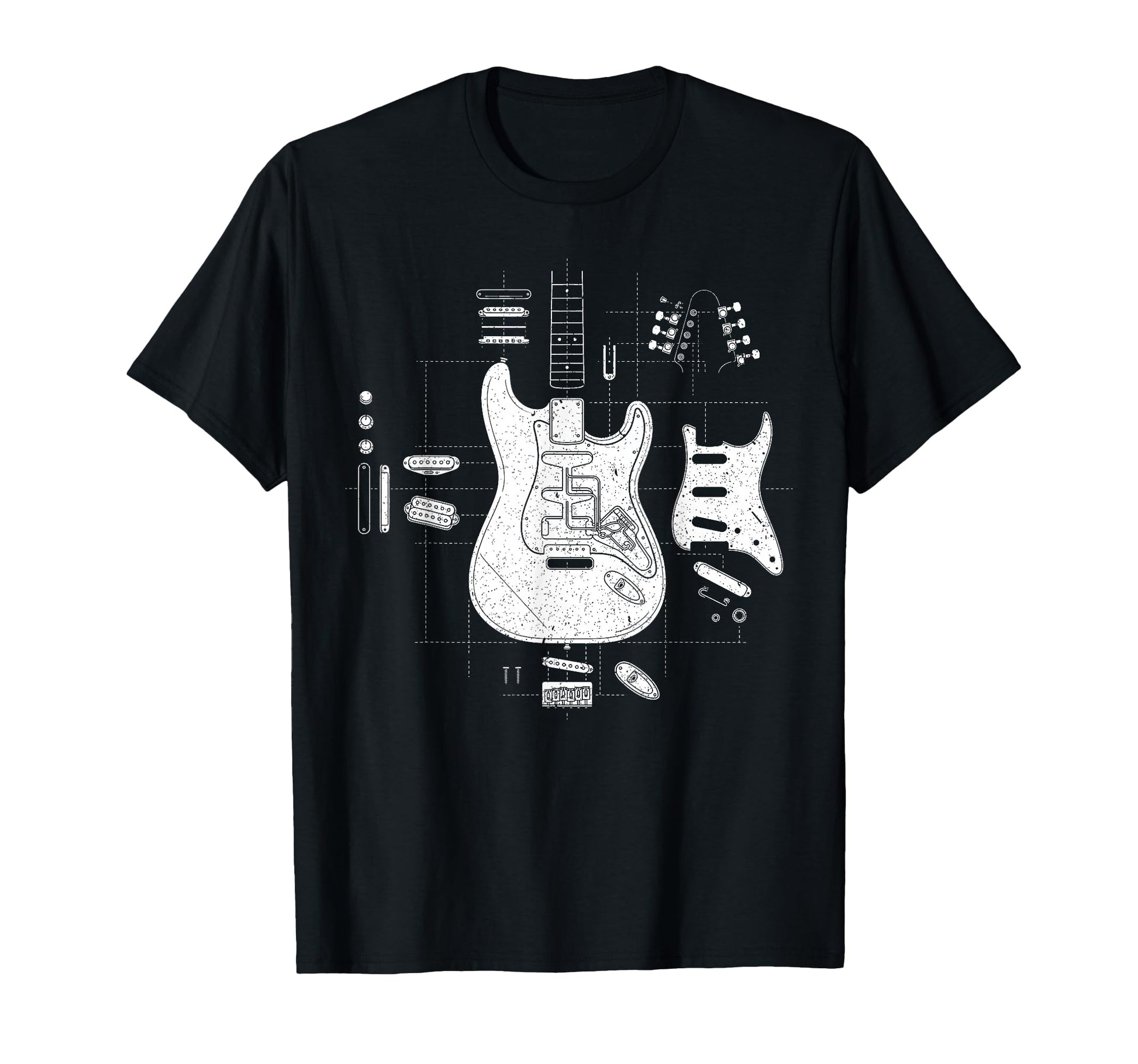 Rock Guitar Sketch Rock Music Lover T-Shirt - Aesthetic Graphic Men Women - T-Shirt, Sweatshirt, Hoodie