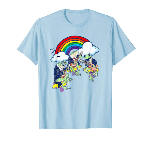 Funny Frogs Guitar Banjo Rainbow Music T-Shirt - Novelty Apparel Men Women - T-Shirt, Sweatshirt, Hoodie