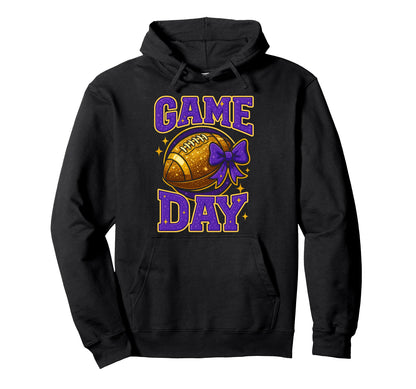 Purple And Gold Game Day Outfits Hoodie - Minimalist Print for Adults - T-Shirt, Sweatshirt, Hoodie