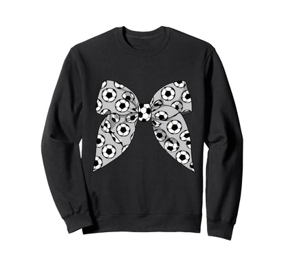 Coquette Bow Soccer Ball Mom Life Sweatshirt - Streetwear Style Unisex - T-Shirt, Sweatshirt, Hoodie