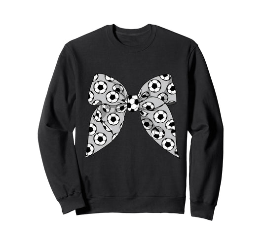 Coquette Bow Soccer Ball Mom Life Sweatshirt - Streetwear Style Unisex - T-Shirt, Sweatshirt, Hoodie