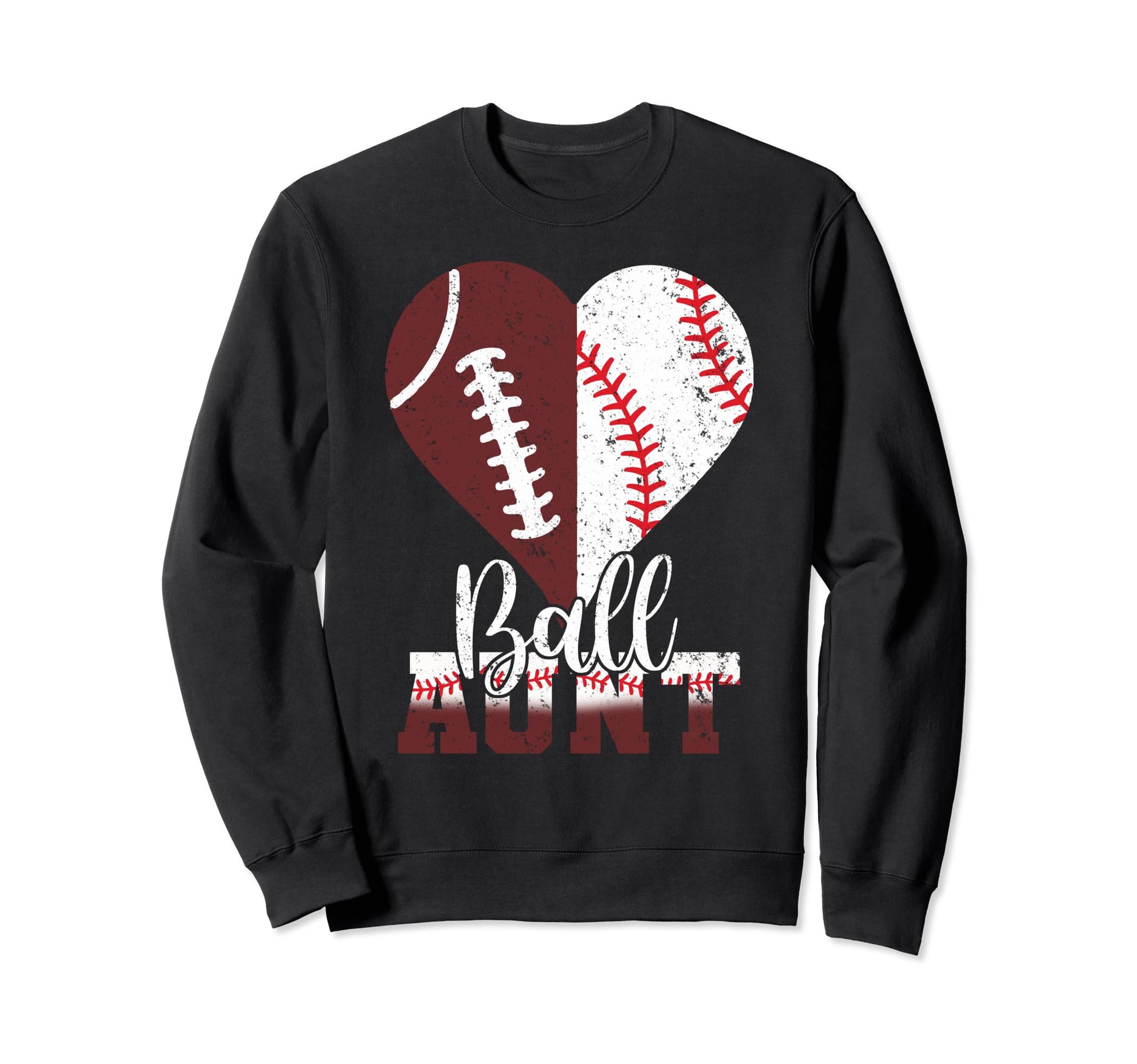 Ball Aunt Heart Funny Football Sweatshirt - Fun Novelty Design Unisex - T-Shirt, Sweatshirt, Hoodie