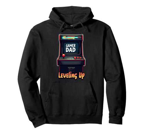 Fathers Day Gift Gamer Dad Leveling Up Hoodie - Unique Graphic for Adults - T-Shirt, Sweatshirt, Hoodie