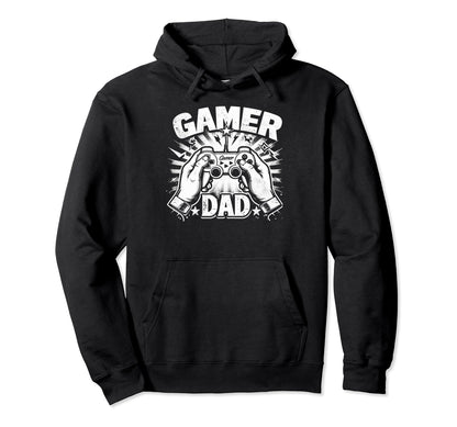 Gamer Dad Game Controller Gaming Video Hoodie - Novelty Apparel Men Women - T-Shirt, Sweatshirt, Hoodie