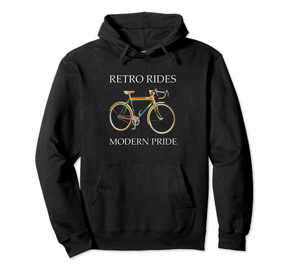 Ride Modern Pride Rainbow Gay Pride Hoodie - Fun Novelty Design Men Women - T-Shirt, Sweatshirt, Hoodie