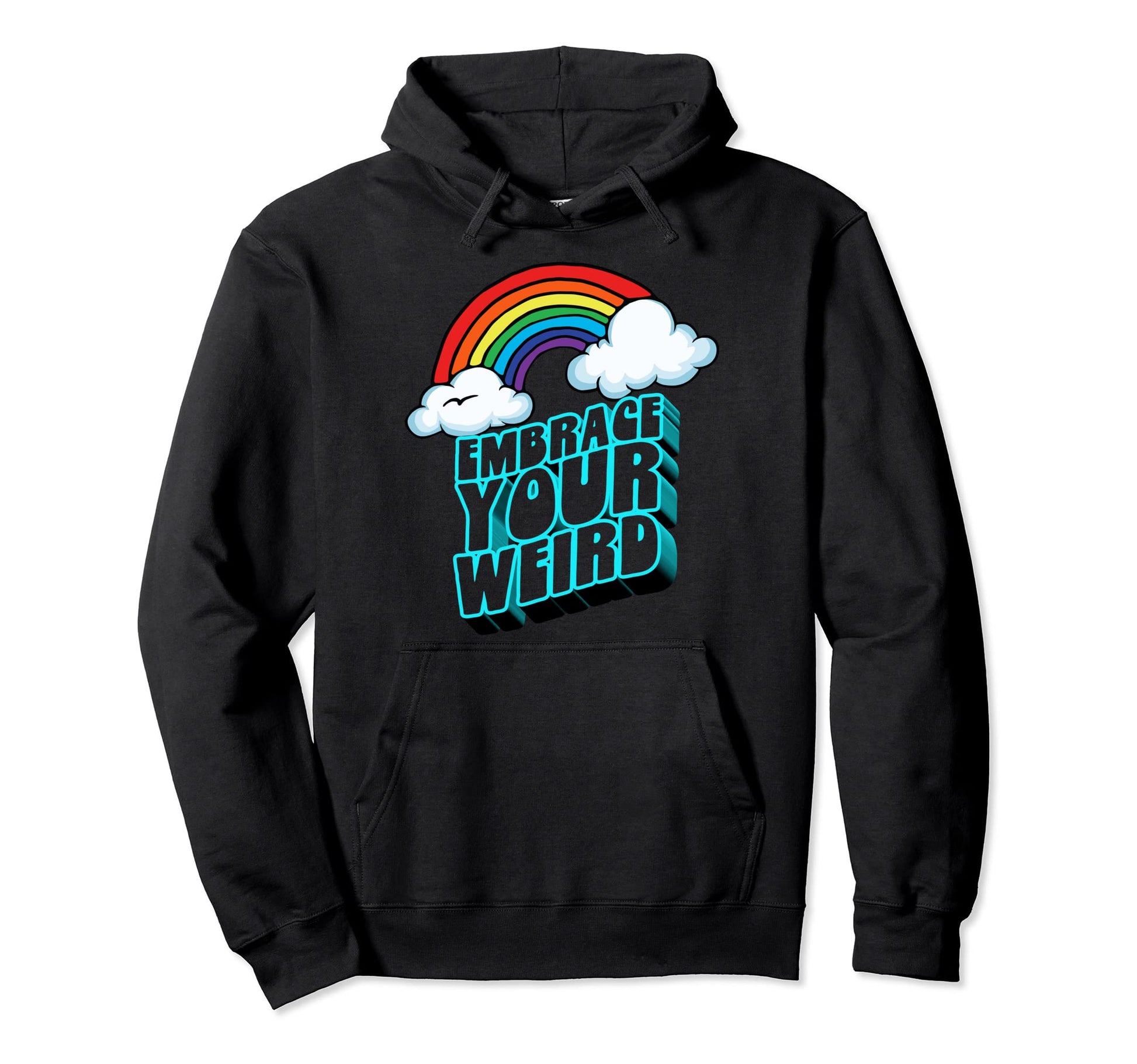 Embrace Your Weird Fun Funny 80S Hoodie - Minimalist Print for Adults - T-Shirt, Sweatshirt, Hoodie
