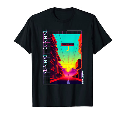 90S Synthwave Japanese Vaporwave Art T-Shirt - Casual Everyday Wear Unisex - T-Shirt, Sweatshirt, Hoodie