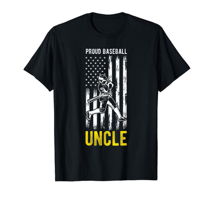 Proud Baseball Uncle Patriot Team T-Shirt - Fun Novelty Design for Adults - T-Shirt, Sweatshirt, Hoodie