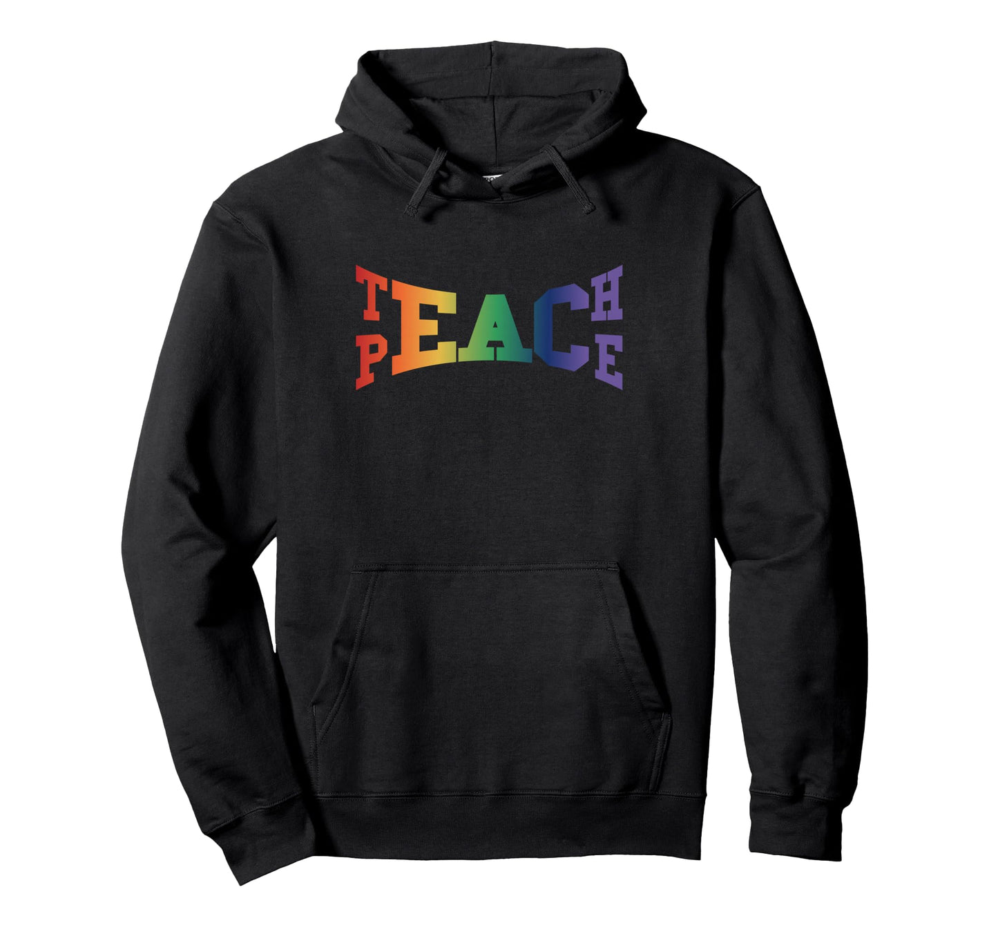 Teach Peace Tolerance Love Kindness Hoodie - Minimalist Print for Adults - T-Shirt, Sweatshirt, Hoodie