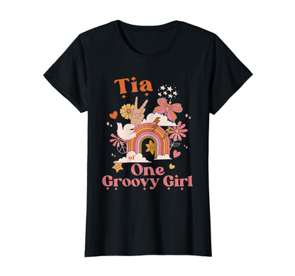 Tia One Groovy Boho Hippie Rainbow T-Shirt - Custom Art Print Men Women - T-Shirt, Sweatshirt, Hoodie