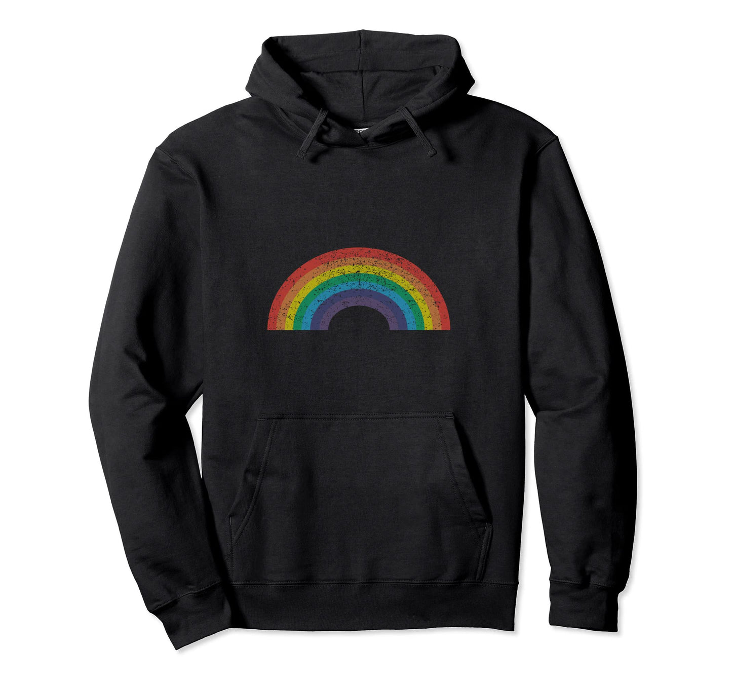 Distressed Rainbow Pride Month Support Hoodie - Novelty Apparel for Adults - T-Shirt, Sweatshirt, Hoodie