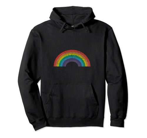 Distressed Rainbow Pride Month Support Hoodie - Novelty Apparel for Adults - T-Shirt, Sweatshirt, Hoodie
