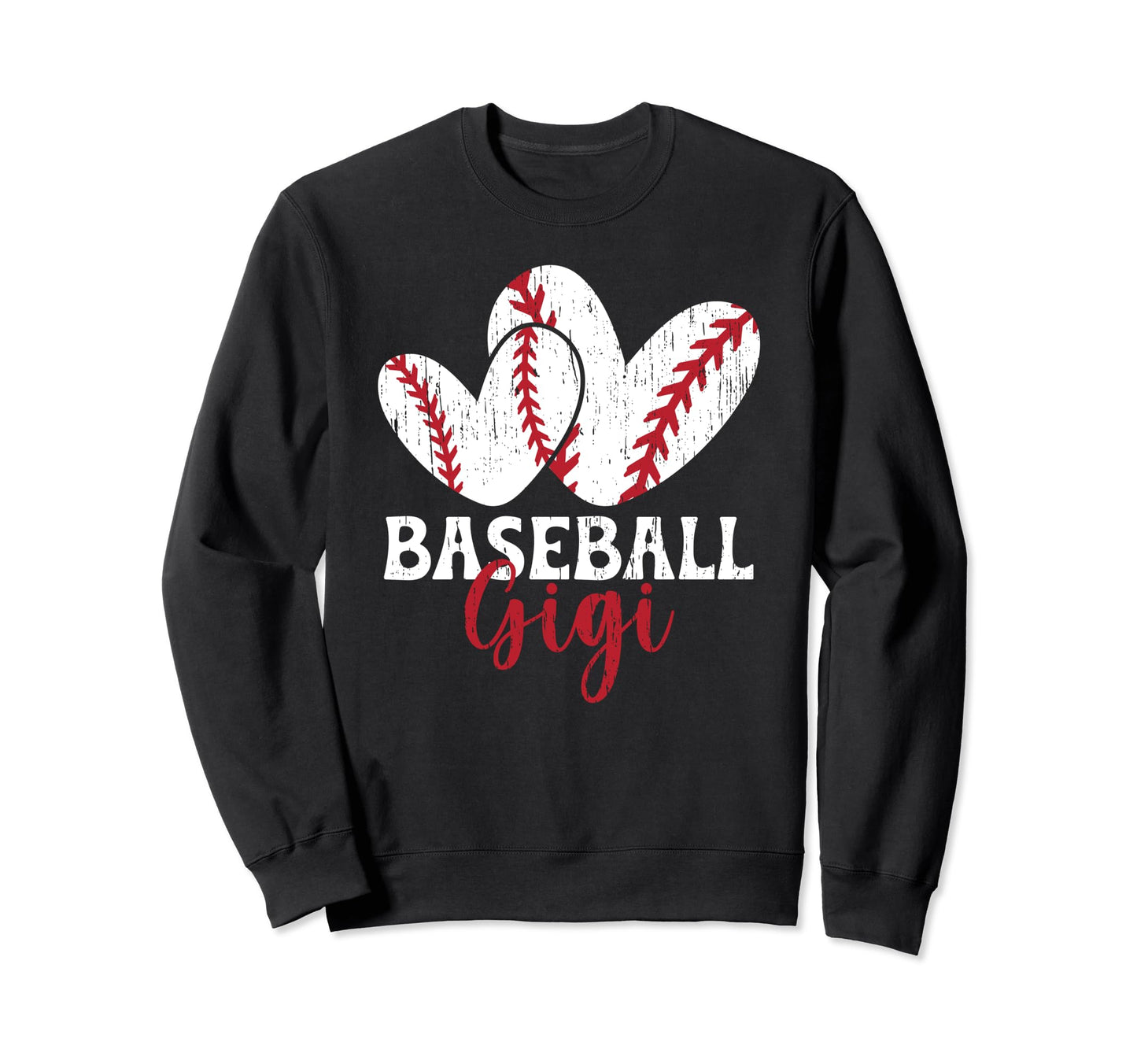 Baseball Gigi Hearts Grandma Sweatshirt - Fun Novelty Design for Adults - T-Shirt, Sweatshirt, Hoodie