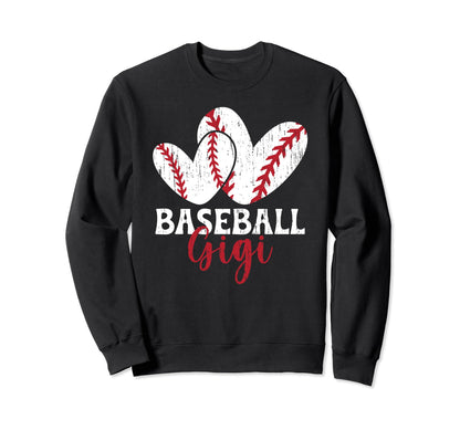 Baseball Gigi Hearts Grandma Sweatshirt - Fun Novelty Design for Adults - T-Shirt, Sweatshirt, Hoodie