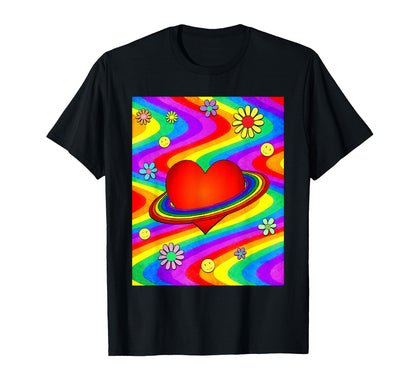 Kidcore Aesthetic Heart Planet T-Shirt - Aesthetic Graphic for Adults - T-Shirt, Sweatshirt, Hoodie