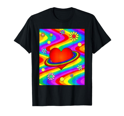 Kidcore Aesthetic Heart Planet T-Shirt - Aesthetic Graphic for Adults - T-Shirt, Sweatshirt, Hoodie