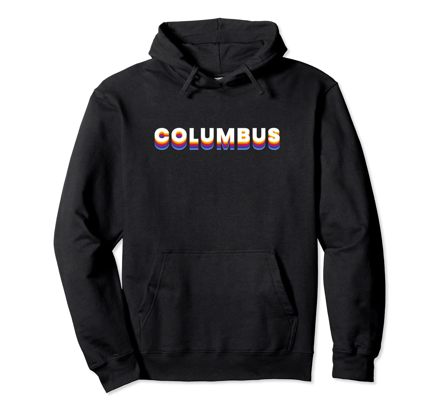 Columbus Ohio United States Rainbow Hoodie - Custom Art Print Men Women - T-Shirt, Sweatshirt, Hoodie