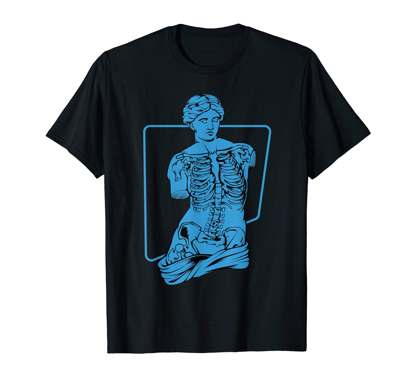 Venus Skeleton Blue Aesthetic Vaporwave T-Shirt - Aesthetic Graphic Unisex - T-Shirt, Sweatshirt, Hoodie