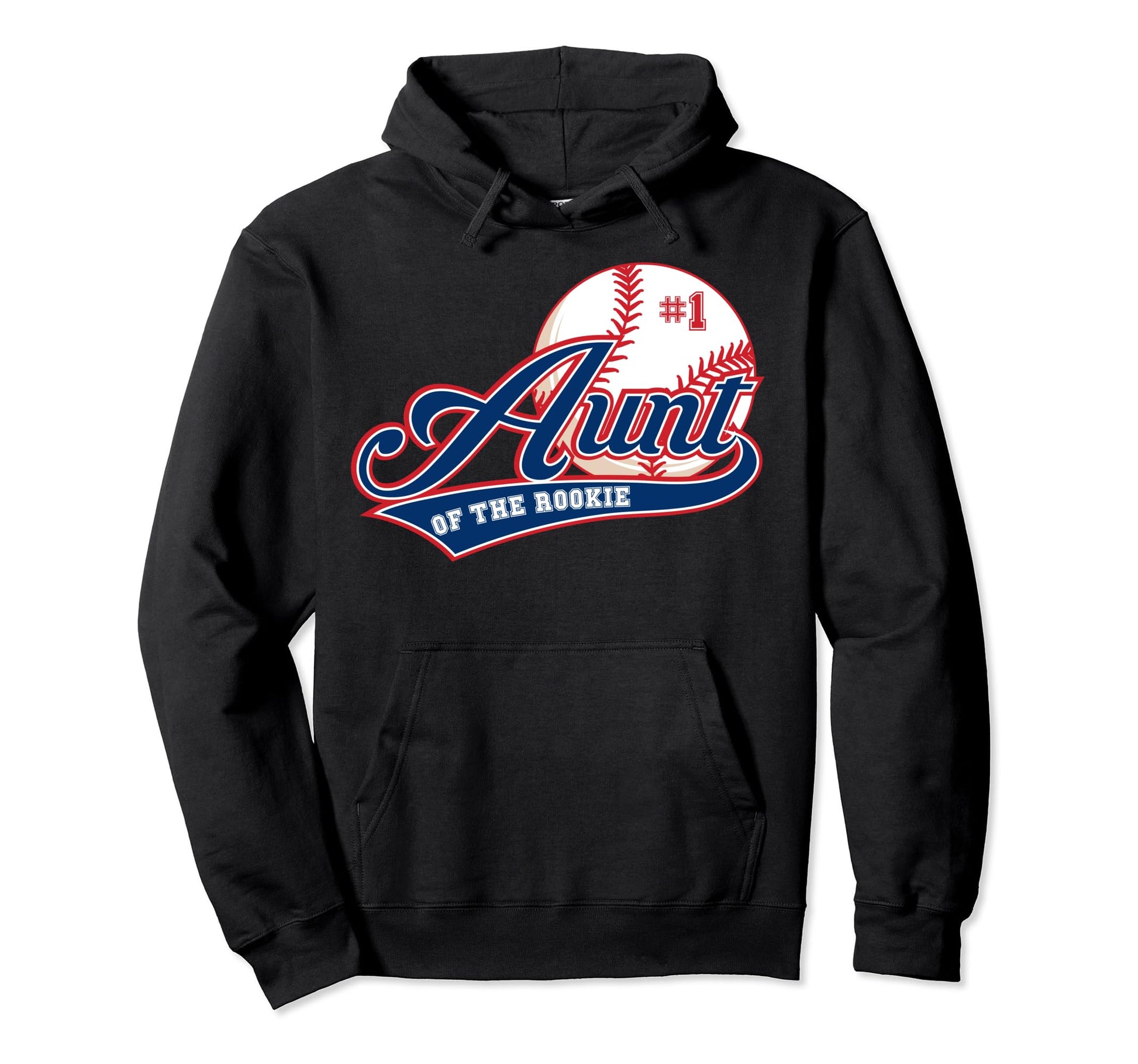 Aunt Rookie Year 1St Birthday Baseball Hoodie - Graphic Print for Adults - T-Shirt, Sweatshirt, Hoodie