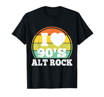 I Love 90S Alt Rock Music 90S T-Shirt - Custom Art Print for Adults - T-Shirt, Sweatshirt, Hoodie