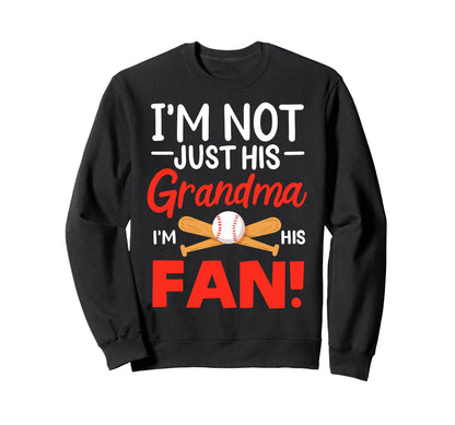 Baseball Grandma Baseball Fan Sweatshirt - Trendy Graphic Unisex - T-Shirt, Sweatshirt, Hoodie