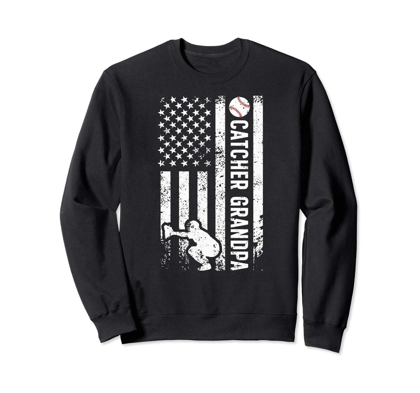 Baseball Catcher Grandpa Baseball Sweatshirt - Casual Everyday Wear Unisex - T-Shirt, Sweatshirt, Hoodie